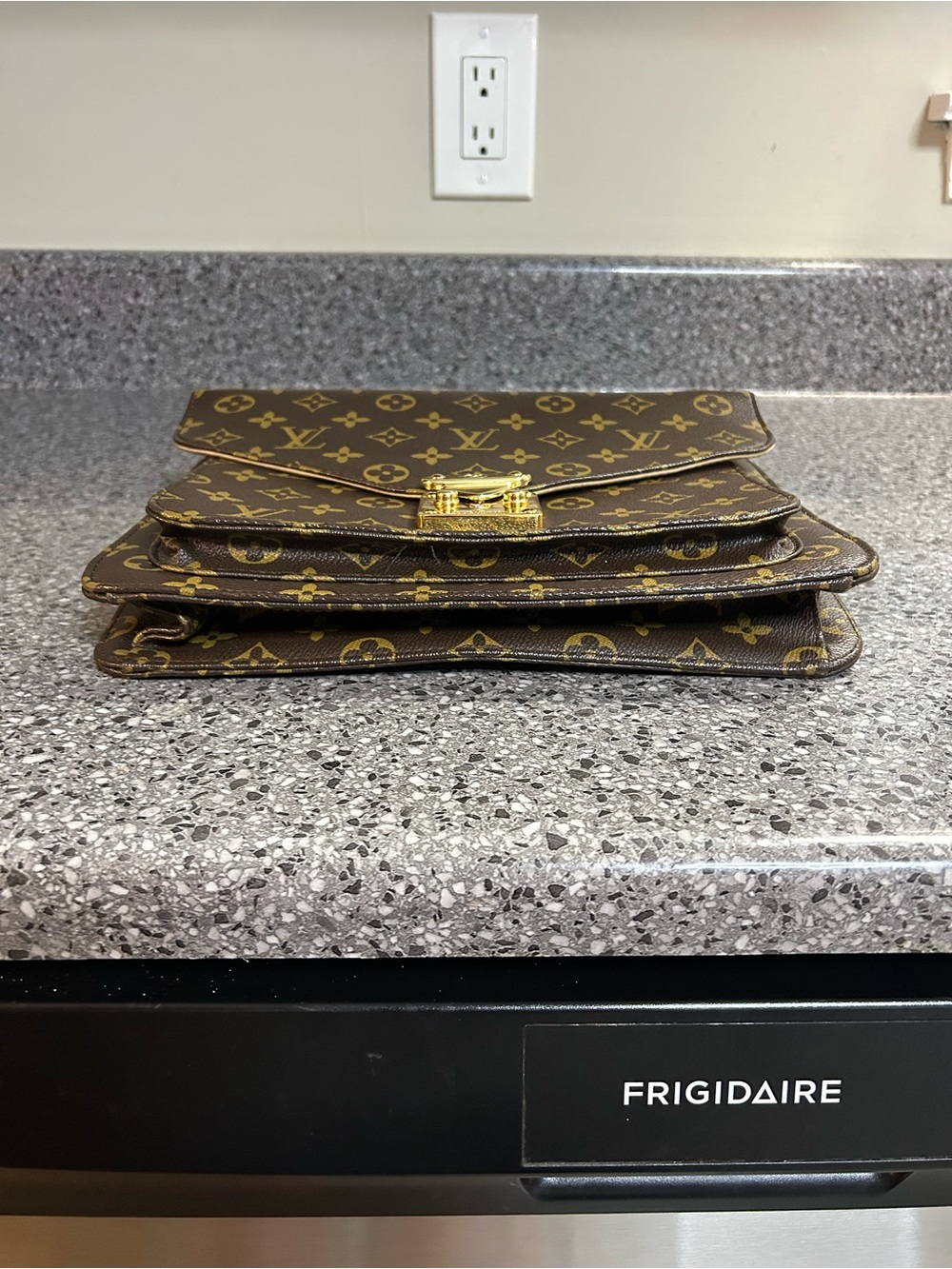 Louis Vuitton Monogram Canvas Satchel in Brown and Gold - Picture 10 of 15